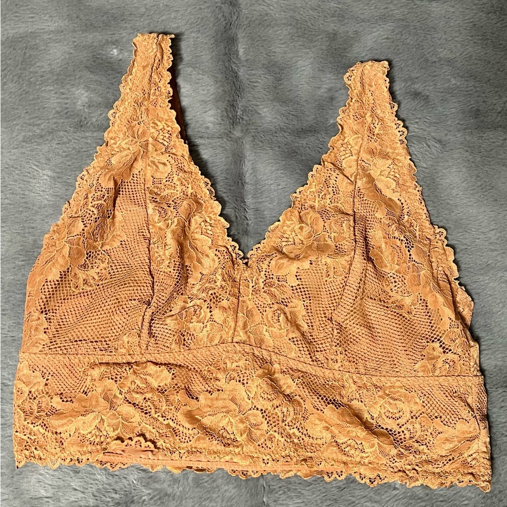 Savage Lace Bralette in Peachy brown